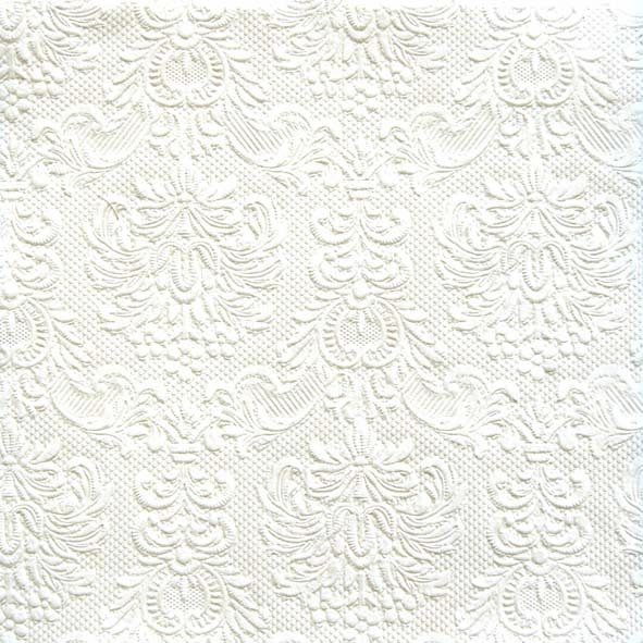 מפית, תבליט, 33x33 - לבן